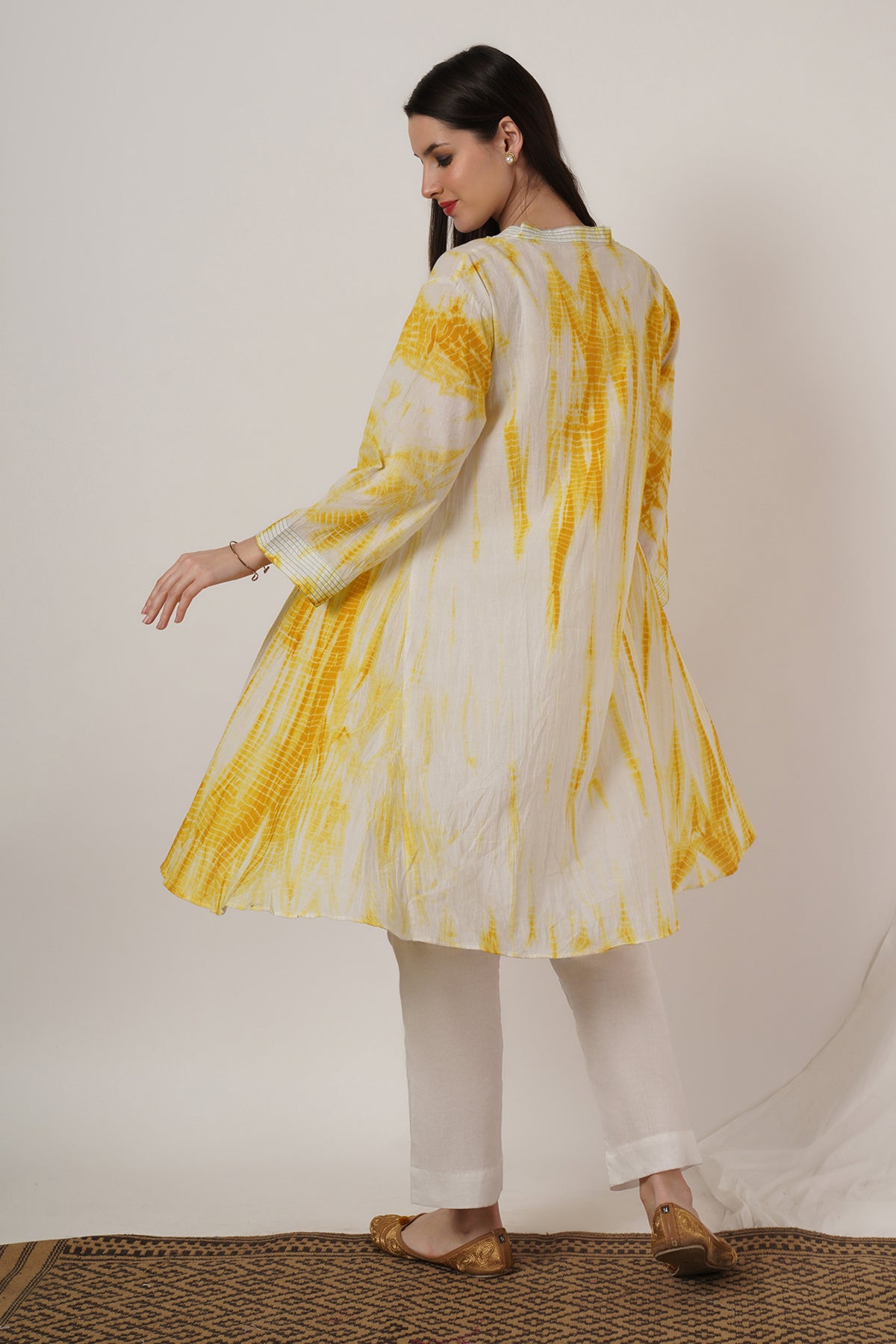 Mustard Yellow Tie Dye Tunic set of 2
