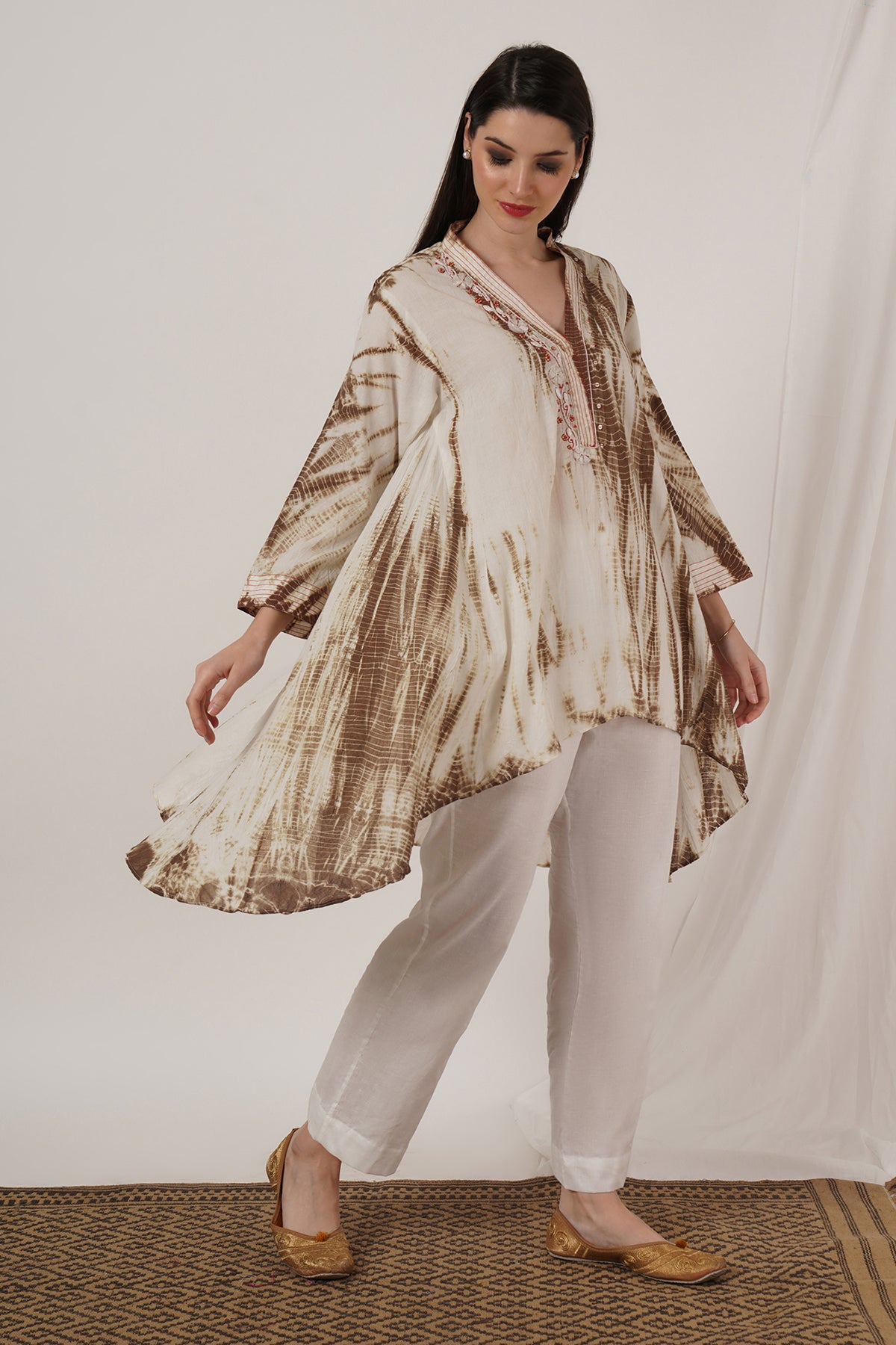 Brown Tie Dye tunic set of 2