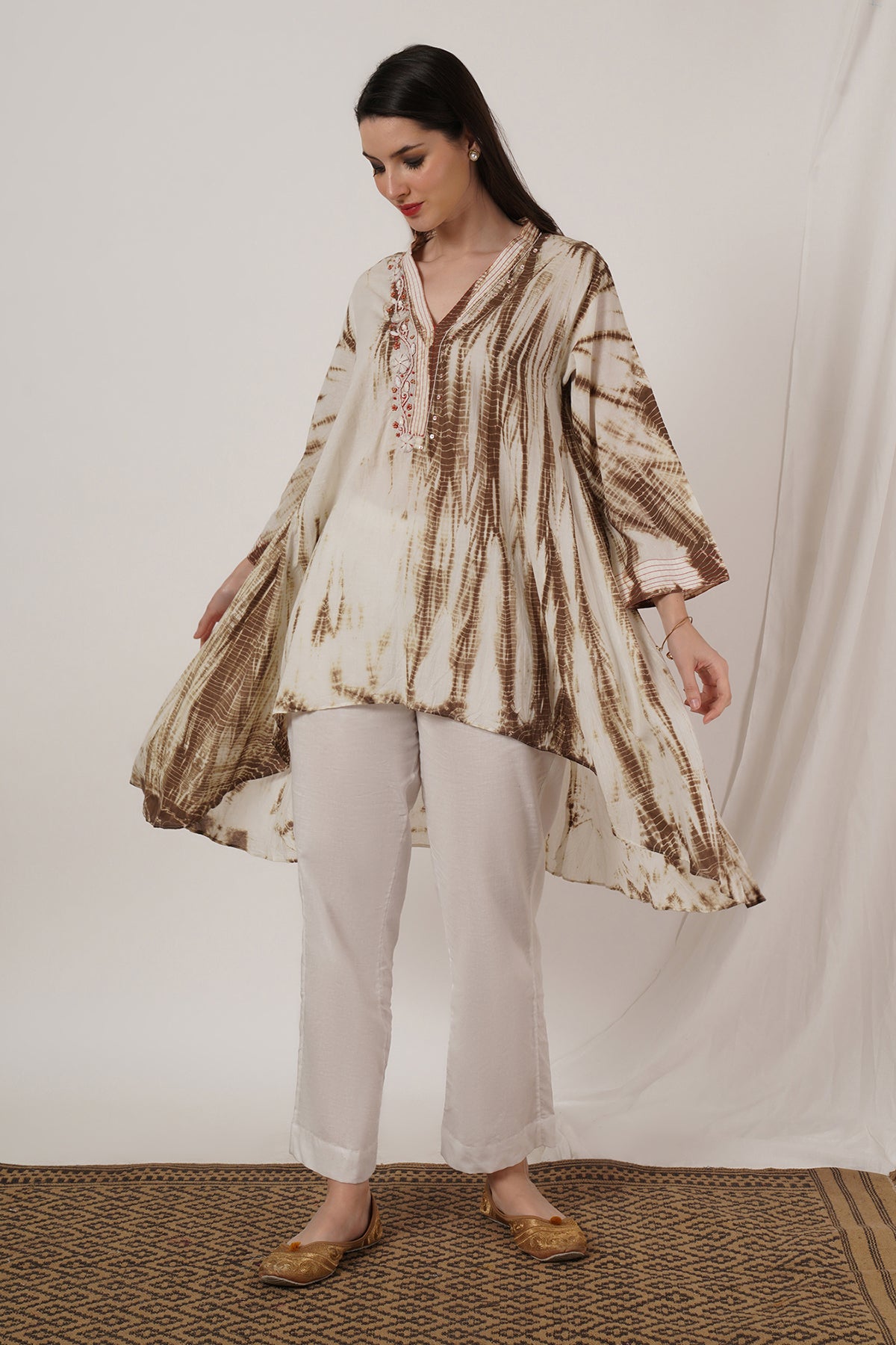 Brown Tie Dye tunic set of 2