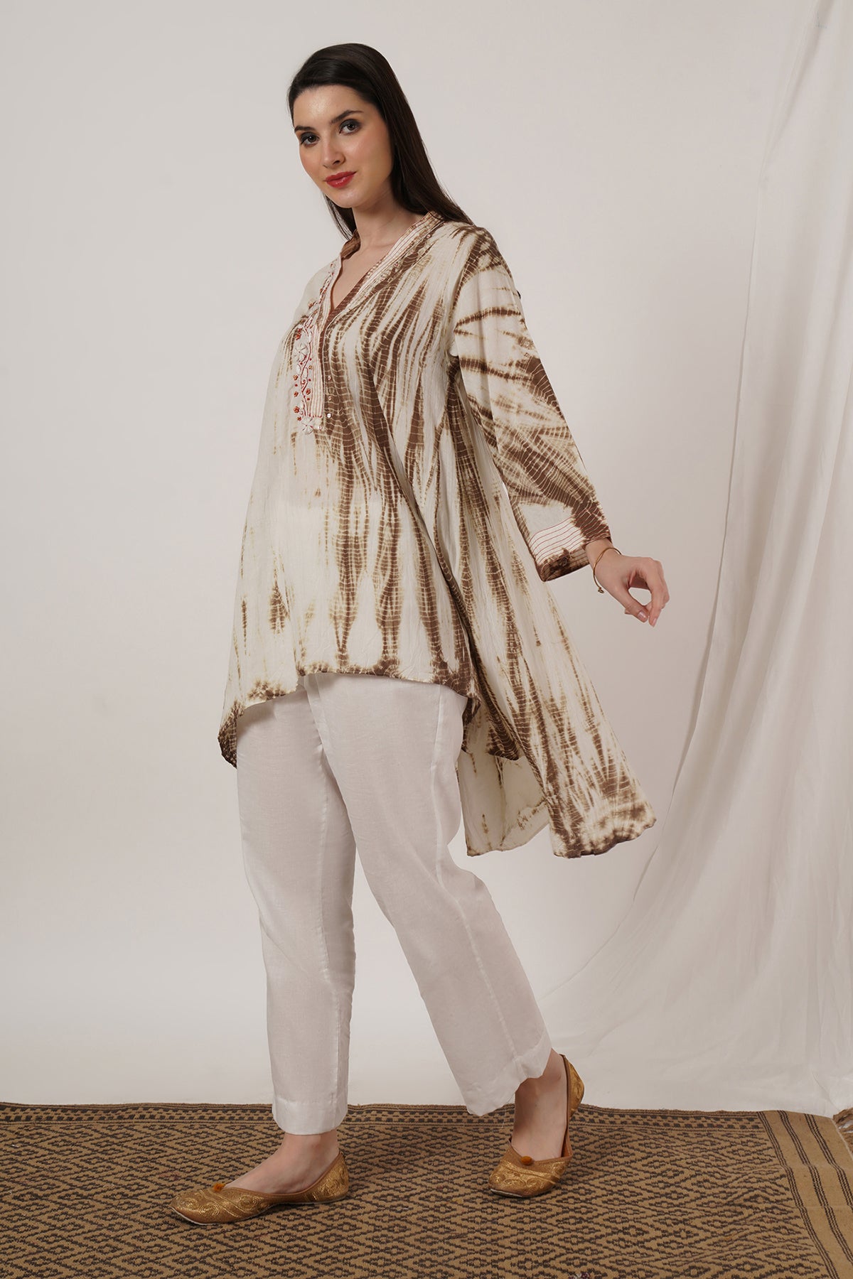 Brown Tie Dye tunic set of 2