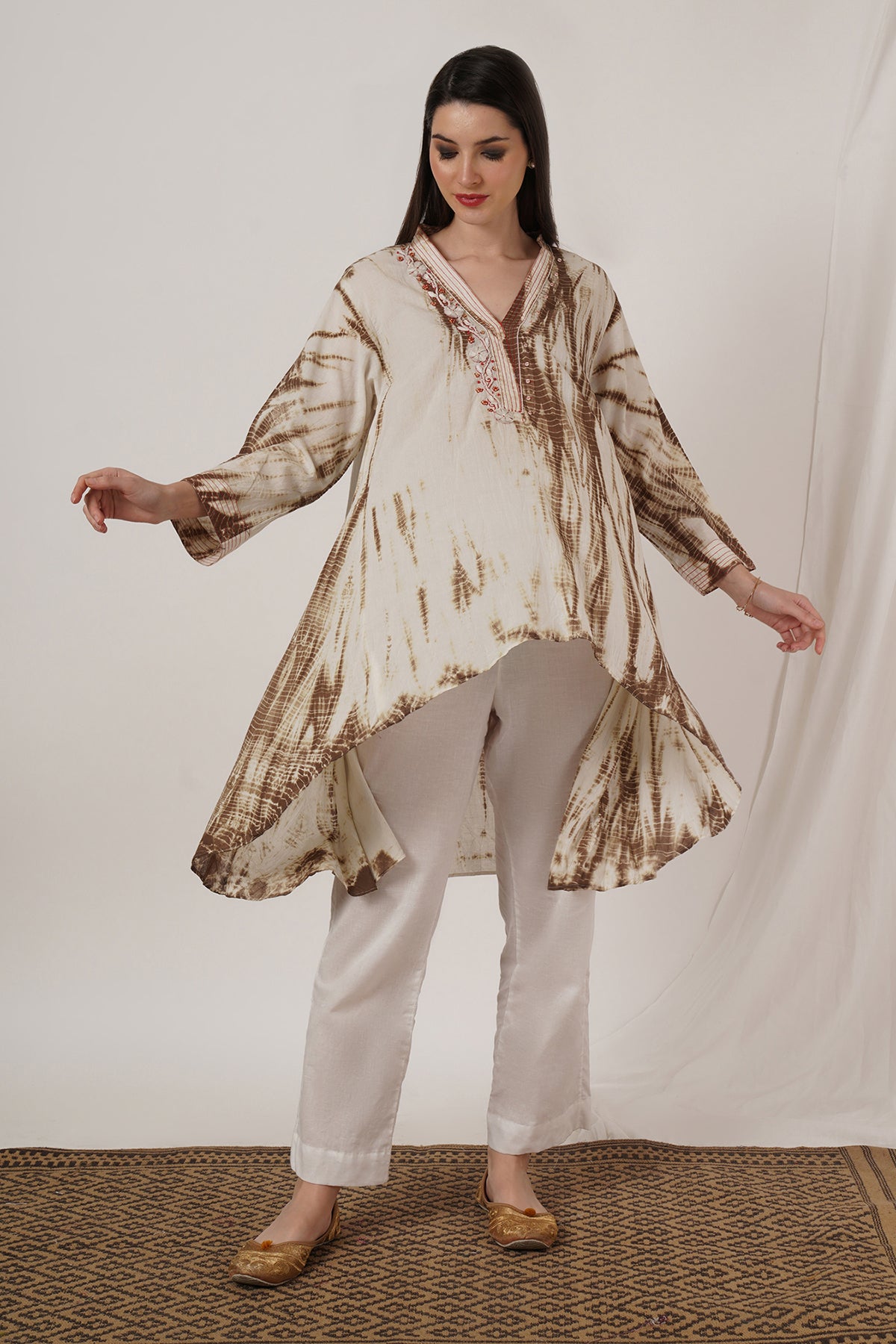 Brown Tie Dye tunic set of 2