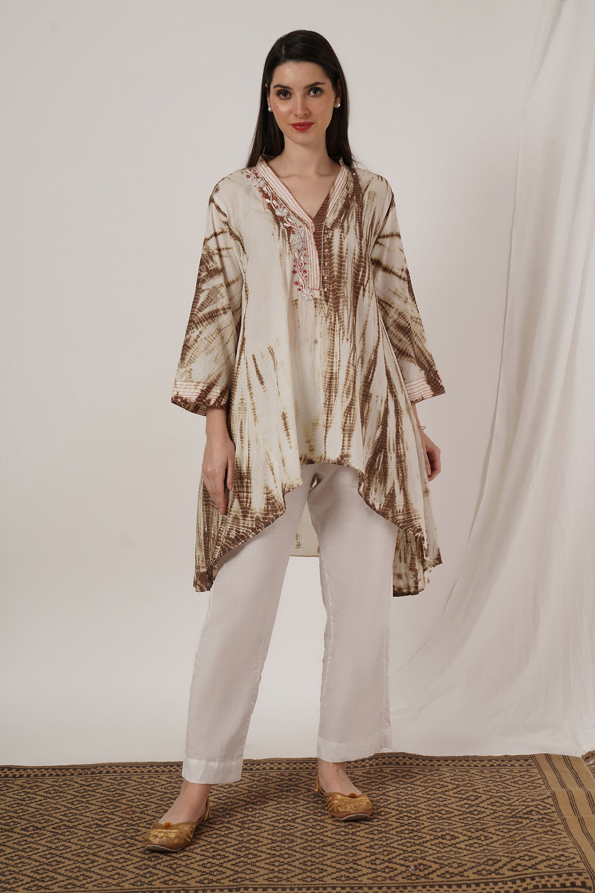 Brown Tie Dye tunic set of 2
