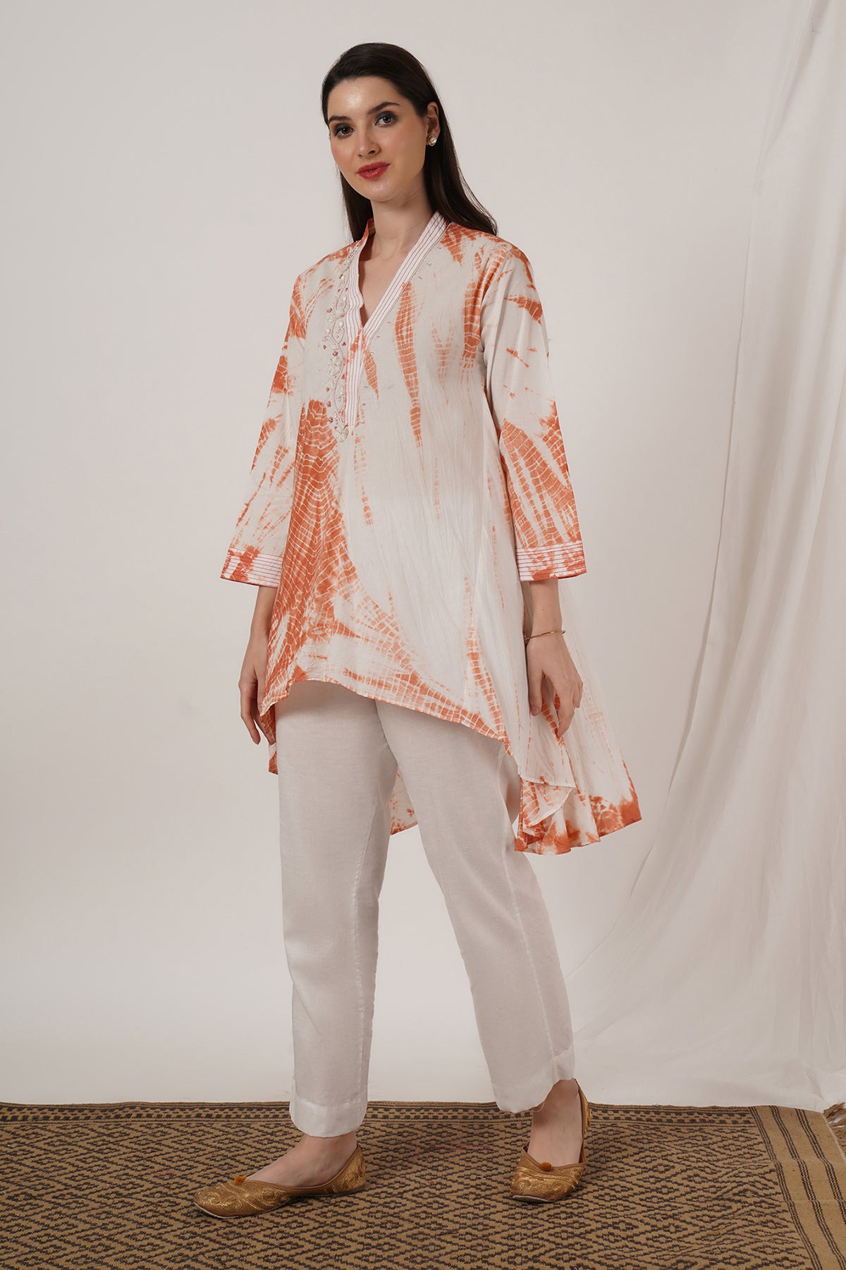 Peach Tie Dye Tunic Set Of 2