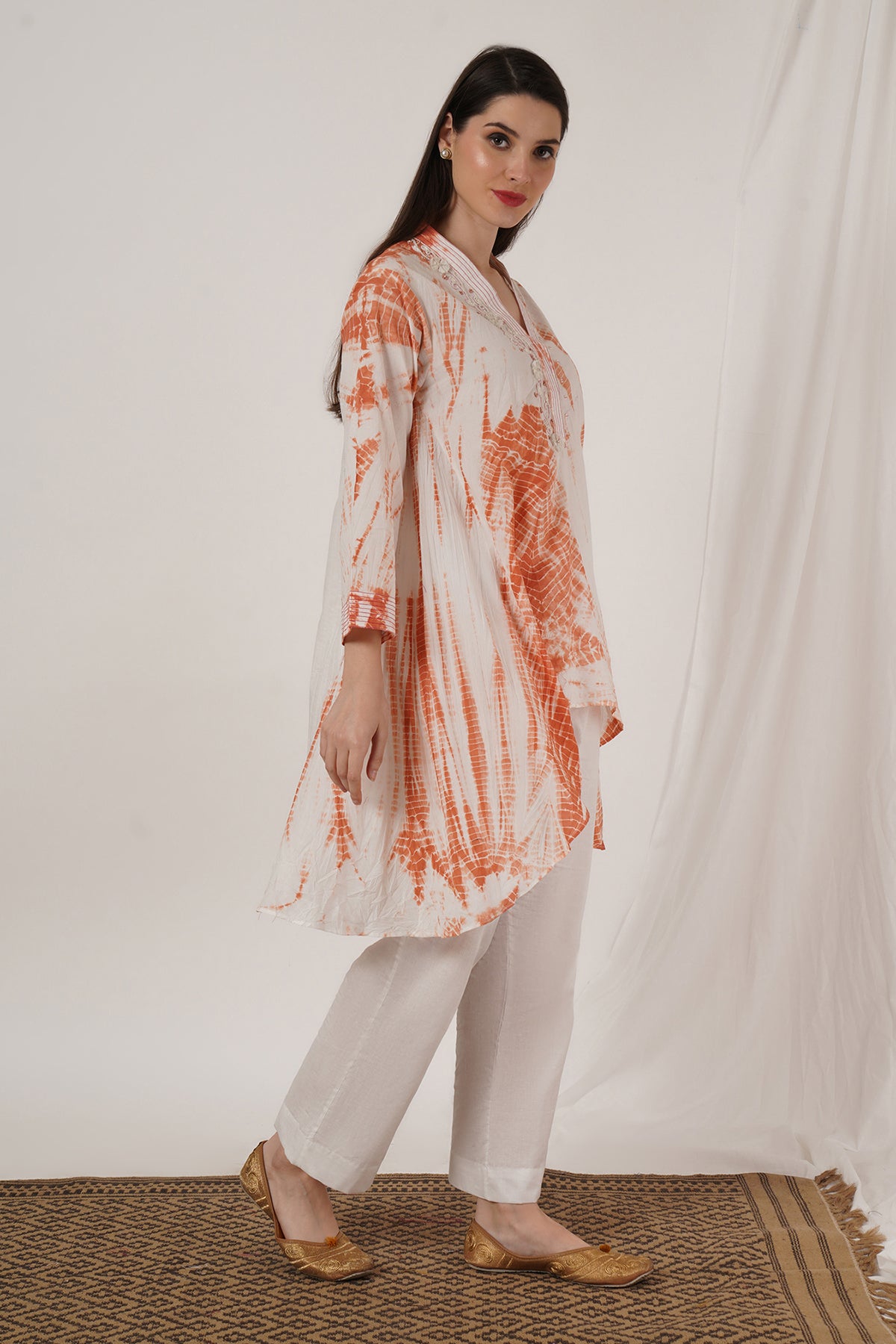 Peach Tie Dye Tunic Set Of 2