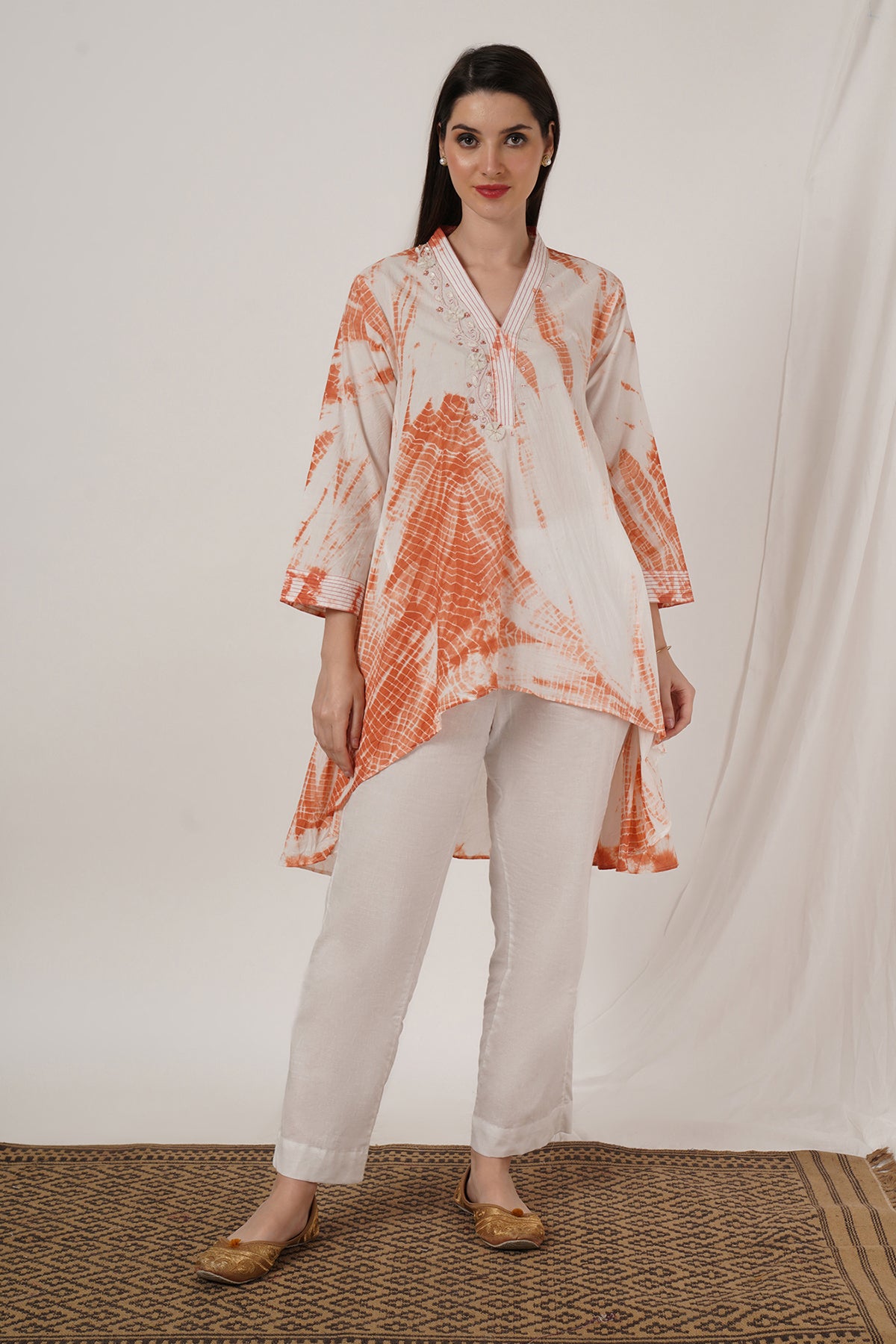 Peach Tie Dye Tunic Set Of 2