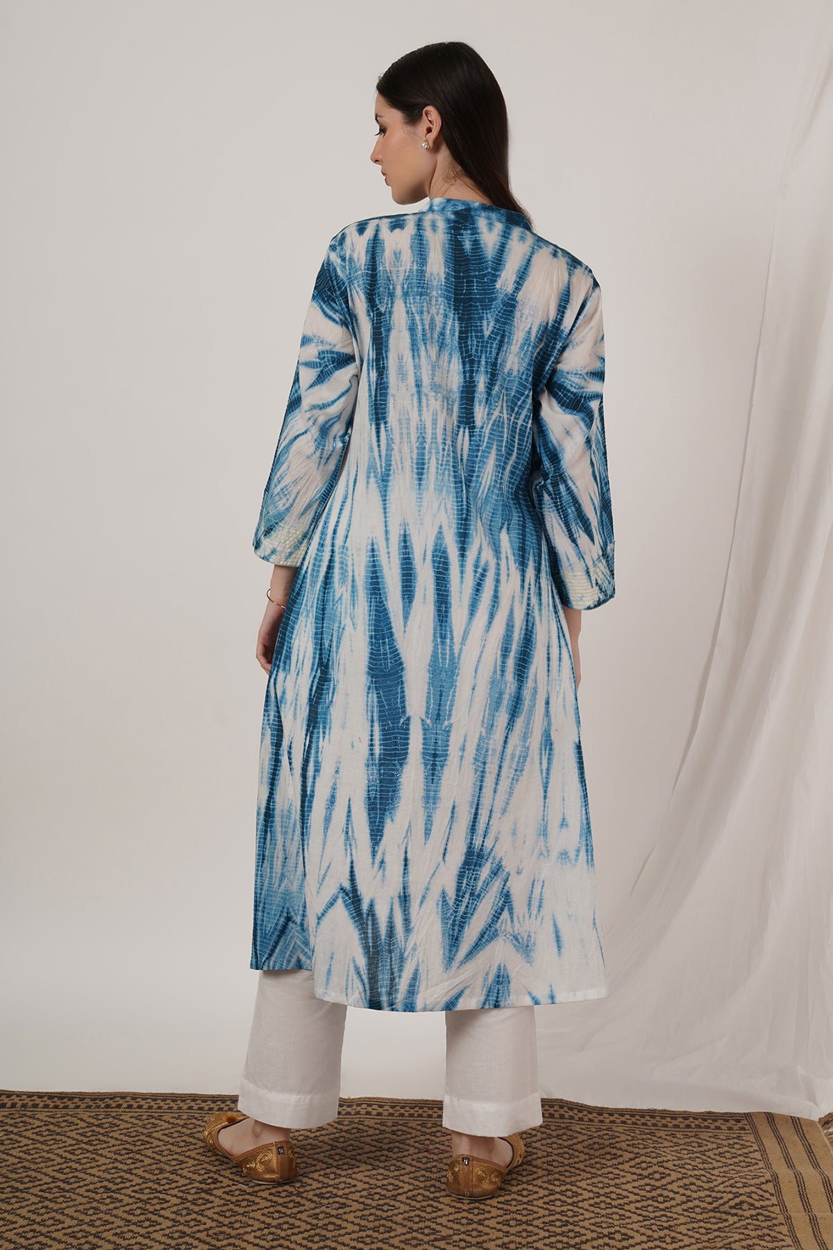 Indigo Blue Tie Dye Kurta Set of 2