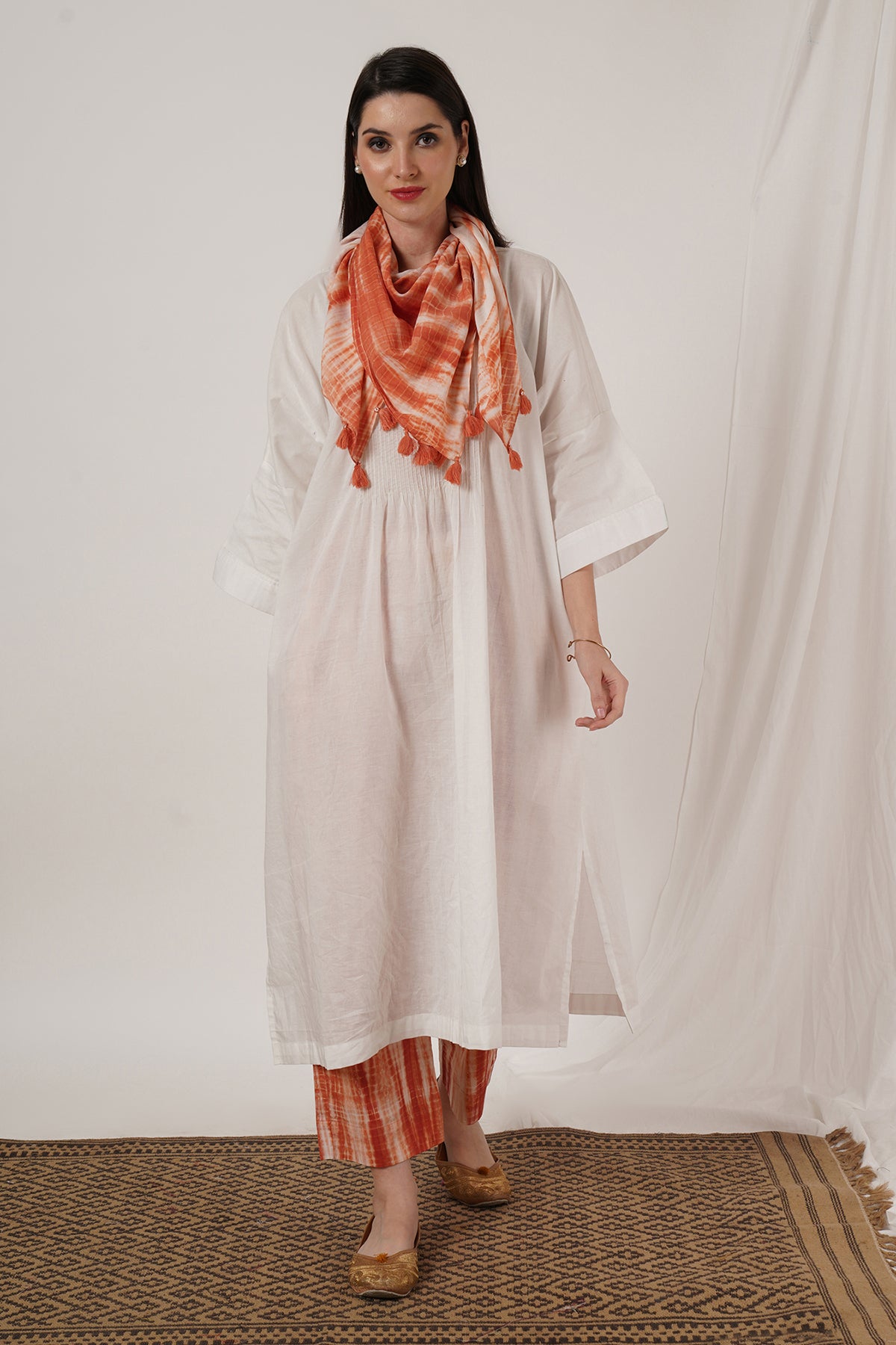 Peach Tie Dye Stole