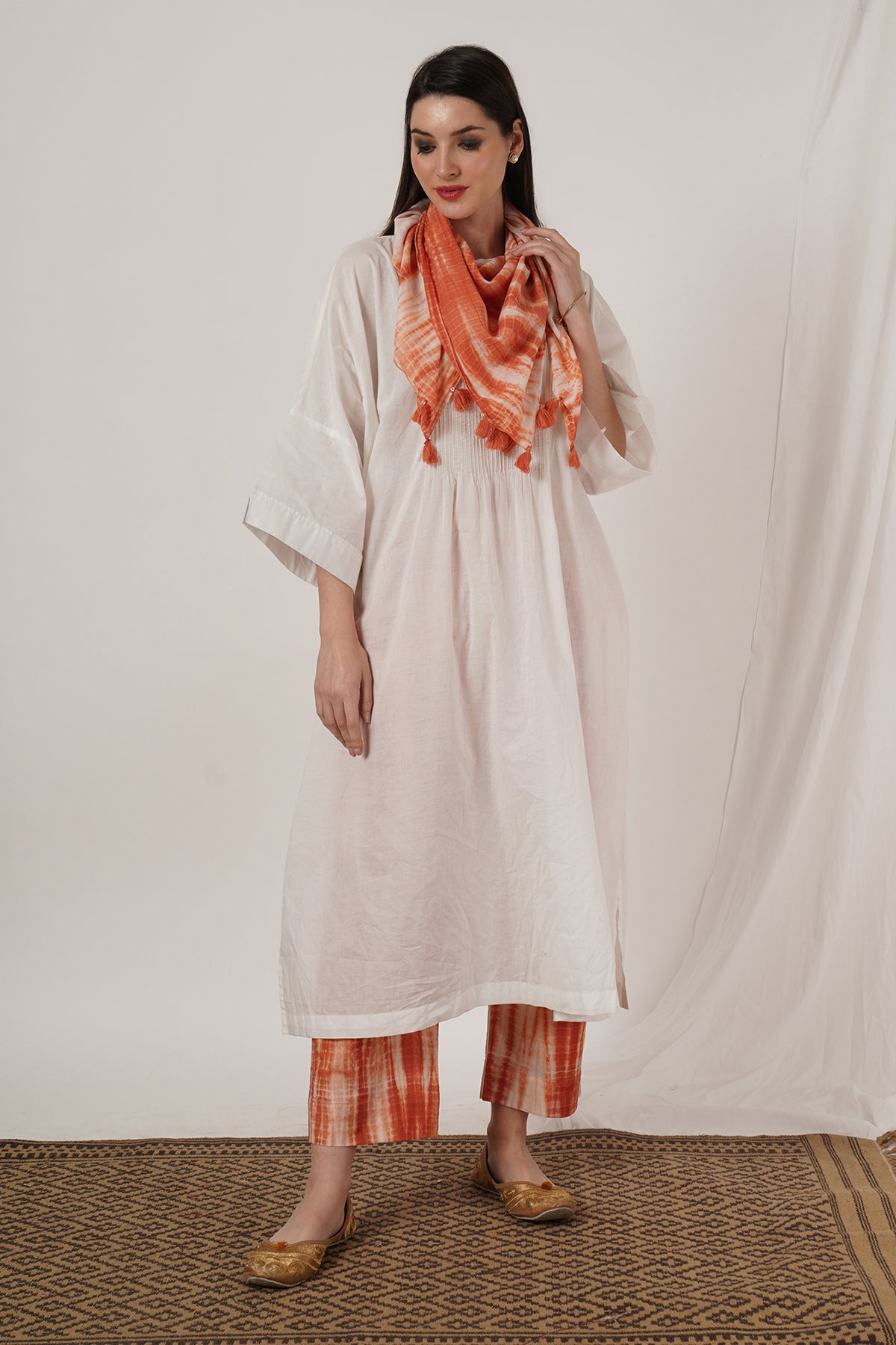 Peach Tie Dye Stole