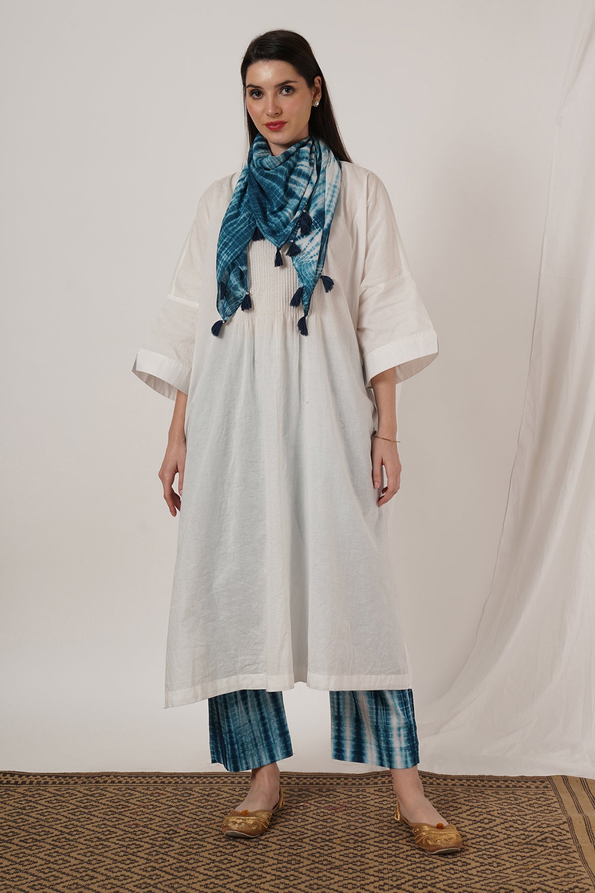 Indigo Tie Dye Stole