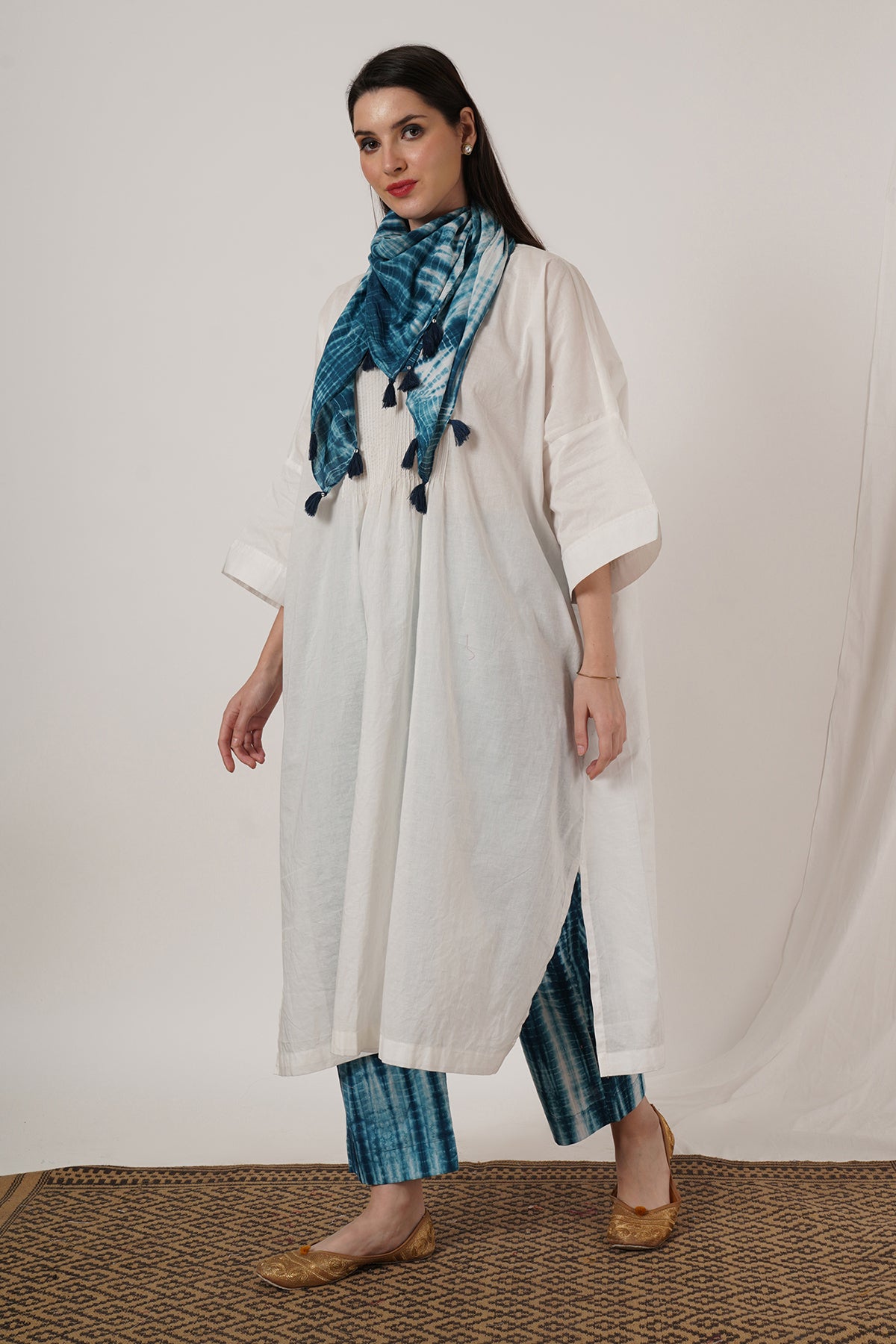 Indigo Tie Dye Stole