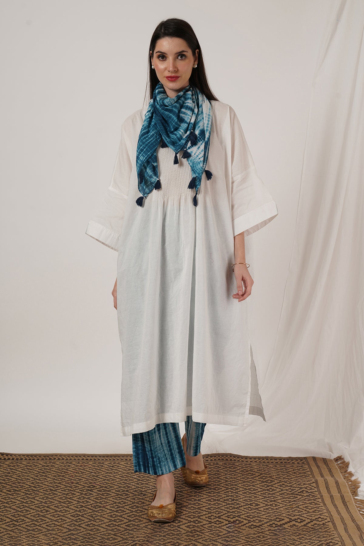 Indigo Tie Dye Stole